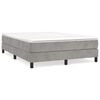 vidaXL Boxspringbettgestell Hellgrau 140x200 cm Samt