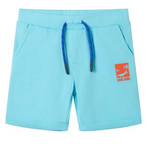 vidaXL Kindershorts mit Kordelzug Aquablau 128