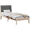 vidaXL Bettrahmen mit Kopfteil Braun 80 x 200 cm Massives Kiefernholz