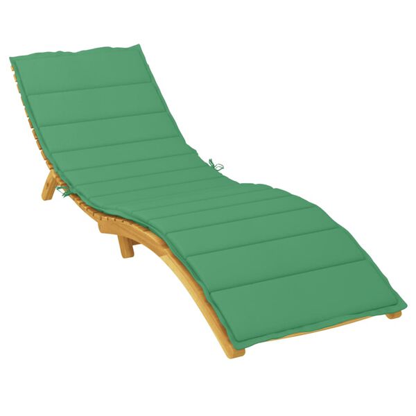 vidaXL Sonnenliegen-Auflage Gr&uuml;n 200x50x3 cm Oxford-Gewebe
