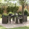 vidaXL Garten Essgruppe 5 pcs Grau Poly-Rattan