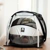 DERYAN Pop-Up-Reisebett mit Moskitonetz PeuterBox Creme