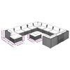 vidaXL 13-tlg. Garten-Lounge-Set mit Kissen Poly Rattan Grau
