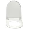 vidaXL Toilettensitz mit Absenkautomatik und Quick-Release-Design Wei&szlig;