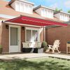 vidaXL Einziehbare Markise Rot 400 x 300 cm Polyester und Aluminium