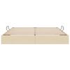 vidaXL Aufbewahrungsbett mit Kopfteil Creme 180 x 200 cm Stoff