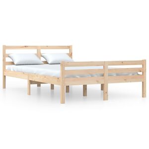 vidaXL Massivholzbett 140x190 cm