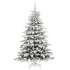 vidaXL K&uuml;nstlicher klappbarer Weihnachtsbaum Wei&szlig; 180 cm PE und PVC
