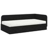 vidaXL Eckbettgestell Schwarz 90 x 200 cm Stoff