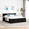 vidaXL Ottoman-Bett mit Matratzen & LEDs Schwarz 200x200 cm Stoff