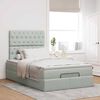 vidaXL Ottoman-Bett mit Matratzen Hellgrau 120x190 cm Samt