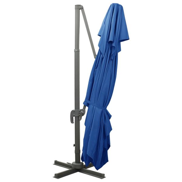 vidaXL Ampelschirm mit L&uuml;ftung 400x300 cm Azurblau