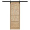vidaXL Schiebet&uuml;r ORKDAL Braun 83 x 232 cm Massives Kiefernholz