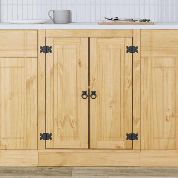 vidaXL Schrank mit Regal Honig 60 x 46 x 81,5 cm Massives Kiefernholz