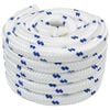 vidaXL Bootsseil 10 m 6 Wei&szlig; und Blau PP