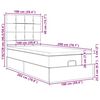vidaXL Ottoman-Bett mit Matratze Taupe 100x200 cm Stoff