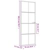 vidaXL Innent&uuml;r Schlank Schwarz 76x201,5 cm Hartglas und Aluminium