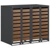 vidaXL Wagenm&uuml;llbeh&auml;lter f&uuml;r 2 Beh&auml;lter 136 x 77,5 x 115,5 cm Stahl