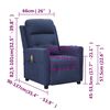 vidaXL Massagesessel Blau Stoff