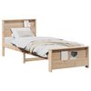 vidaXL Bettrahmen mit Kopfteil Braun 75 x 190 cm Holzwerkstoff