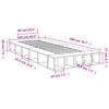 vidaXL Bettgestell Braun Eichen-Optik 100x200 cm Holzwerkstoff