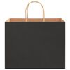 vidaXL Papiertragetaschen 50 Stk. mit Henkeln Schwarz 32x22x24 cm