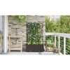 vidaXL Garten-Pflanzgef&auml;&szlig; 2 pcs Braun 80 x 40 x 143 cm Stahl