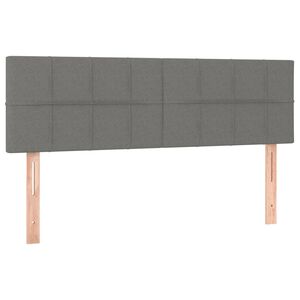 vidaXL Kopfteile Dunkelgrau 144x5x78/88 cm Stoff