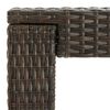 vidaXL Garten-Bartisch Braun 140,5x60,5x110,5 cm Poly Rattan