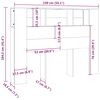vidaXL Kopfteil mit Ablagen Betongrau 140x18,5x104,5 cm