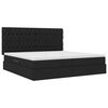 vidaXL Bett mit Stauraum und LED Schwarz 200 x 200 cm Polyester