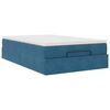 vidaXL Ottoman-Bett mit Matratze Dunkelblau 120x190 cm Samt