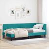 vidaXL Eckbettgestell T&uuml;rkis 80 cm x 200 cm SamtundSperrholz