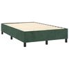 vidaXL Boxspringbett mit Matratze Dunkelgr&uuml;n 120x190 cm Samt