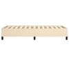 vidaXL Bettgestell ohne Matratze Creme 90x200 cm Stoff
