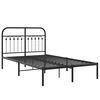 vidaXL Bettgestell mit Kopfteil Metall Schwarz 120x200 cm