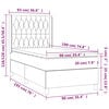 vidaXL Boxspringbett mit Matratze Rosa 90x190 cm Samt