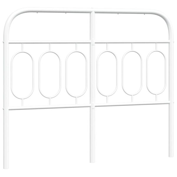vidaXL Ersatz-Kopfteil Metall Wei&szlig; 120 cm