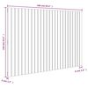vidaXL Wand-Kopfteil Grau 166x3x110 cm Massivholz Kiefer