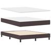 vidaXL Boxspringbett mit Matratze Dunkelbraun 140 x 200 cm Stoff