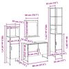 vidaXL Badezimmerm&ouml;bel-Set mit Regal mit T&uuml;r 4 pcs Braun Holzwerkstoff