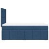 vidaXL Boxspringbett mit Matratze Blau 100x200 cm Stoff