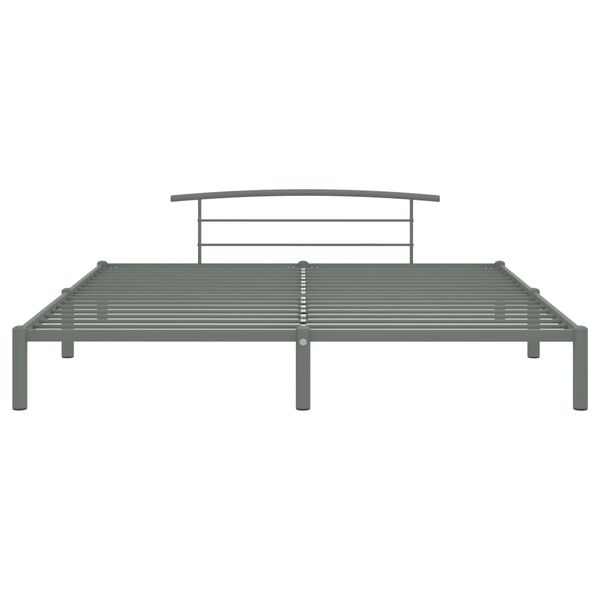 vidaXL Bettgestell Grau Metall 200x200 cm