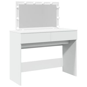 vidaXL Schminktisch mit LED-Beleuchtung Wei&szlig; 100x40x120 cm