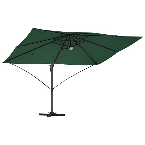 vidaXL Sonnenschirm Gr&uuml;n 351 x 250 x 253 cm Polyester und Aluminium