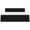 vidaXL Ottoman-Bett mit Matratzen Schwarz 160x200 cm Samt