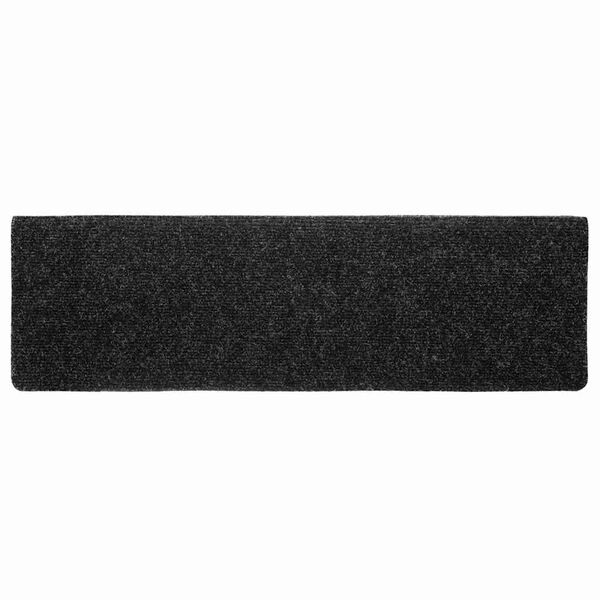 vidaXL Stufenmatten Selbstklebend 20 Stk. 65x21x4 cm Schwarz Rechteckiger Rand