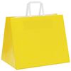 vidaXL Papiertragetaschen 50 Stk. mit Henkeln Gelb 32x22x24 cm