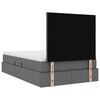 vidaXL Bett mit Stauraum und LED Dunkelgrau 120 x 190 cm Polyester