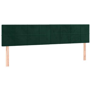 vidaXL Kopfteile Dunkelgr&uuml;n 200x5x78/88 cm Samt